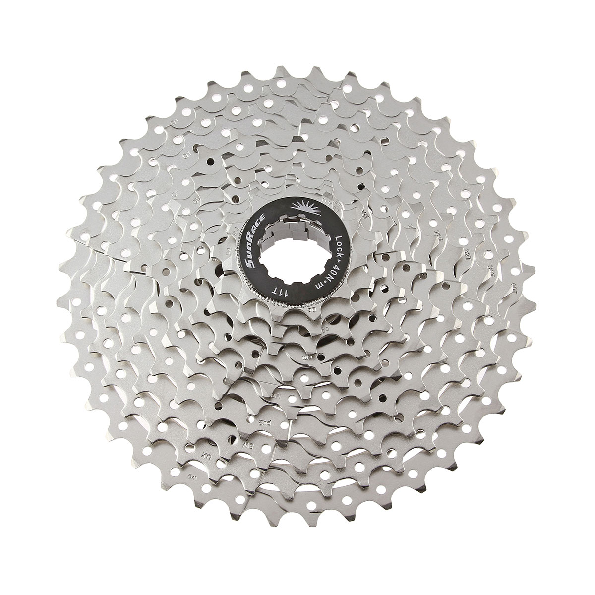 10 Speed Cassette 11/40t Index CSMS3 Silver Sun Race.